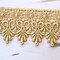 1 Yard 3 Inch Raven Metallic Gold Floral Venice Lace Trim for Costumes Gowns and Decor